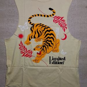 Boohoo Limited Edition Tiger Print Tank Top - Cream